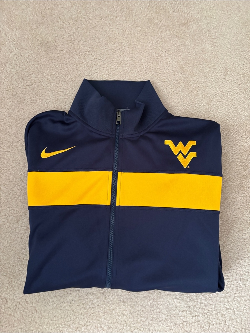 Nike WVU West Virginia track jacket full zip large